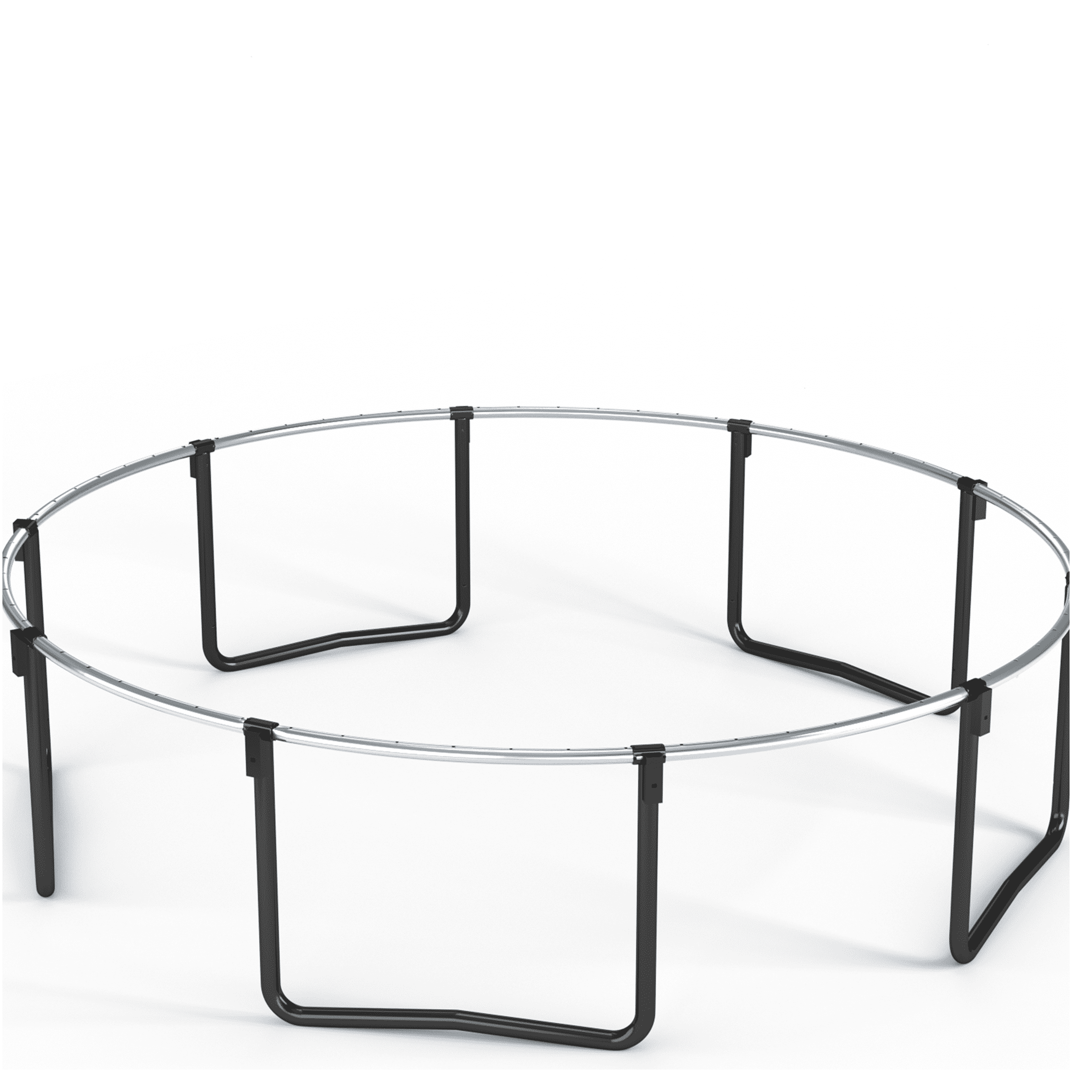 JERFIT 12ft Trampoline with Safety Enclosure Net, Basketball Hoop & Ladder, Outdoor Jumping Mat for Kids and Family, Black and Red