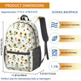 thumbnail image 3 of Sunflower Black Pattern 17" Waterproof Oxford School Backpacks for Teens, S-Shape Padded Straps, for School, Travel, Hiking, Camping, 3 of 5
