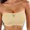 Beige, variant on Solid Color Strapless Bra for Women Wireless Lift Bras for Women 3D Molded Soft Support Mesh Breathable Bralette with Removable Straps Comfort Everyday Bra Size M Beige