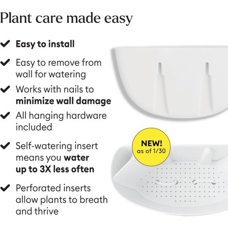 Make Good Virgo Wall Planters (Wide, Set of 6) - Easy to Water and Install - Lightweight - Design Your Own Vertical Garden - Melamine Plastic