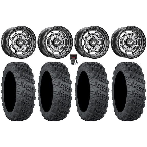 Sedona Rift 15x6 Wheels Grey 33" Versa Cross V3 Tires Polaris RZR XP 1000 / PRO XP / Ranger XP 900/1000
