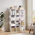 thumbnail image 2 of Armoire de Rangement d'Entrée à 12 Cubes – Étagère Organisatrice Modulaire en PVC, Conception Empilable pour Étagère à Chaussures, Bibliothèque Ou Rangement de Garde-Robe – Assemblage Facile, Solution Gain de Place pour la Maison – Noir, 2 of 8