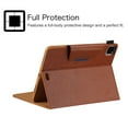 thumbnail image 4 of Allytech Case for Apple iPad Air 4th Gen 10.9"/ iPad Pro 11 2021/2020/2018, Kickstand Document Pocket Business Type Folio Flip Auto Sleep Wake Shockproof Case Cover Compatible with Keyboard, Brown, 4 of 5