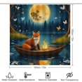 thumbnail image 2 of Fox by Moonlit Lake Shower Curtain Bathroom Sets Toilet Lid Rug, Bath Mat And Contour Mat, Shower Curtain 4Pcs, 2 of 6