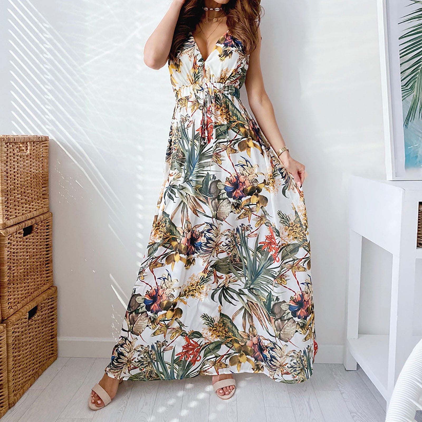 123RILAURA Long floral dress - Dresses - Maje.com