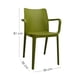 thumbnail image 2 of Ilios Innova | Set de 4 Sillas Solei Verde de Polipropileno con Fibra de Vidrio, Sillas para Comedor, Jardín o Restaurante, Diseño Moderno con Apoyabrazos, Resistentes a la Intemperie y Apilables, 2 of 9