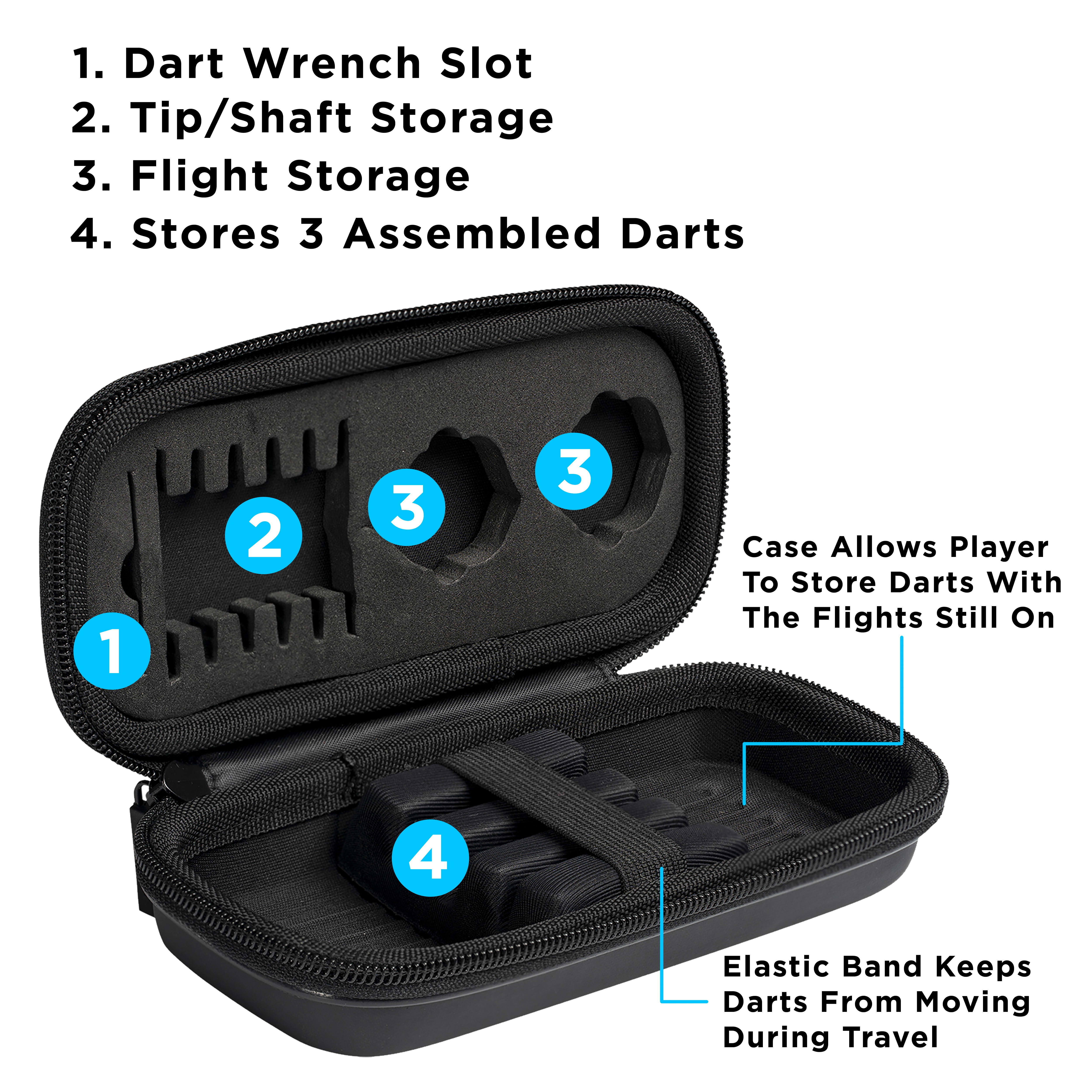 18 Grams Viper Pitbull 90/% Tungsten Soft Tip Darts with Storage//Travel Case