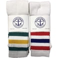 thumbnail image 5 of 240 Pairs Of Yacht & Smith 26 Inch Wholesale Women's Tube Socks, Women's Cotton Referee Sport Socks Size 9-11 (White w/Stripes), 5 of 5