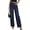 Navy, variant on Women's Wide Leg Jeans High Waisted Stretchy Baggy Seamed Front Denim Palazzo Pants Summer Fashion Clothes