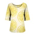 thumbnail image 6 of Endives Women's Elegant Shirts 3/4 Length Sleeve Casual Loose with Round Neck Shirts Womens Tops 2025, 6 of 6