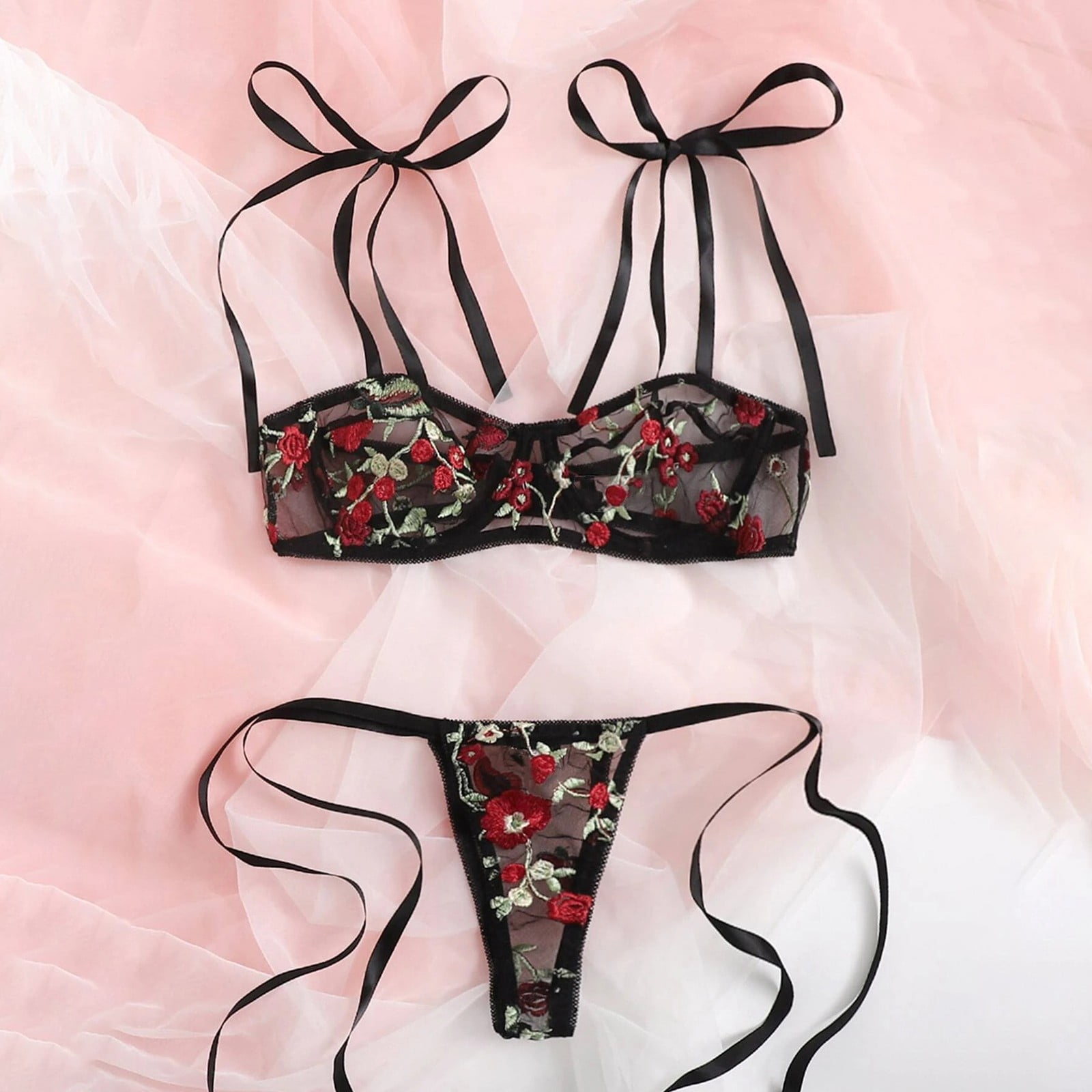Buy Lovehome Lingerie Flower Embroidery G String Thong Underwear Sleepwear New Fashion Online At