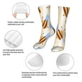thumbnail image 3 of Xecao A Bee Print Fashion No Heel Casual Crew Socks Cushioned Breathable for Men Women - Moisture wicking,Not easy to fade Suitable for daily, 3 of 7