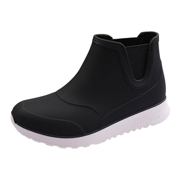 YLYL Men's Women's Rain Boots PVC Non Slip Waterproof Thick Sole Outdoor Garden Fishing Ankle Boots