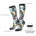 thumbnail image 4 of Gukieu Panda And Glasses Print Contrast Color Stockings, Elastic Sports Socks Warm Socks Clothing Accessories, Adult Unisex, 4 of 6