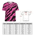 thumbnail image 2 of Pink Zebra Print Pattern Women's T-Shirt Short Sleeve T Shirts Tops Tee Ladies Loose T, 2 of 6