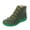 Green, variant on fukaraa Fashion Retro Solid Color Leather Flat Ankle Boots for Women Lace Up Slip On Low Heels Short Boots