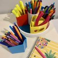 thumbnail image 4 of Youkk ABS Pen Holder Reusable Washable 9 Compartment Rotatable Replacement Table Art Supply Makeup Organizer Container, 4 of 6