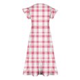 thumbnail image 5 of RXIRUCGD 2025 Vêtements d'Été pour Enfants Filles Robe Imprimée à Fleurs Manches Courtes Poches à Volants Col Rond pour Enfants, 5 of 5