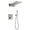 Brushed Nickel, variant on Three Functions Thermostatic Shower System, Dual-function Rainfall Shower Head with Handheld Sprayer