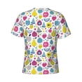 thumbnail image 6 of Vsdgher Doodle Fruits Print Men's Dry Fit Mesh Athletic Shirts Moisture Wicking Tennis T-Shirt Tops, 6 of 9