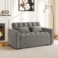thumbnail image 6 of Rophefx 3-in-1 Pull Out Sofa Bed, Futon Sofa, Convertible Velvet Sleeper Chair Bed for Living Room, Grey, 6 of 8