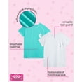 thumbnail image 3 of Real Love Girls' Rash Guard Shirt - 2 Pack Quick Dry Short Sleeve Swim Shirts (Sizes: 2T-16), 3 of 7