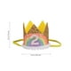 thumbnail image 3 of EeaseMX Adorables sombreros de cumpleaños para bebé, corona de arcoíris, diadema, suministros para fiestas, accesorios para fotos (dorado y arcoíris, encaje blanco, 2 estilos), 3 of 7