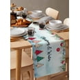 thumbnail image 6 of Christmas Tree Burlap-Cotton Table Runner 48 Inches Long,Xmas Balls Snowflake Winter Farmhouse Table Runners,Outdoor Dining Tablecloths Decor for Baby Shower Party Wedding 13x48, 6 of 9
