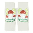 thumbnail image 4 of CUZIBR Snowboard Gloves Cute Cartton Flower Embroidery Knitted Mittens Fingerless Cozy Warm Fuzzy Lined Glove Outdoor Cold Weather For Unisex, 4 of 4