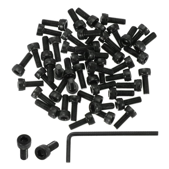 M3 x 8mm Hex Socket Head Screws Cap Bolt, 50 Pack 12.9 Grade Carbon Steel Hexagon Socket Screw  with Hex Wrenches