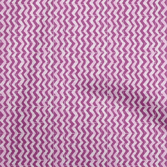 oneOone Polyester Spandex Fuschia Pink Fabric Chevron Fabric For Sewing Printed Craft Fabric By The Yard 56 Inch Wide