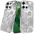 thumbnail image 3 of For Samsung A26 5G Case Bling Floral 3D Glitter Phone Cover + Tempered Glass, 3 of 4