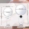 thumbnail image 2 of 2 Pieces 15x Magnifying Handheld Mirror And 10x Travel Makeup Mirror, Folding Double Sided Pedestal Mirror, 2 of 5