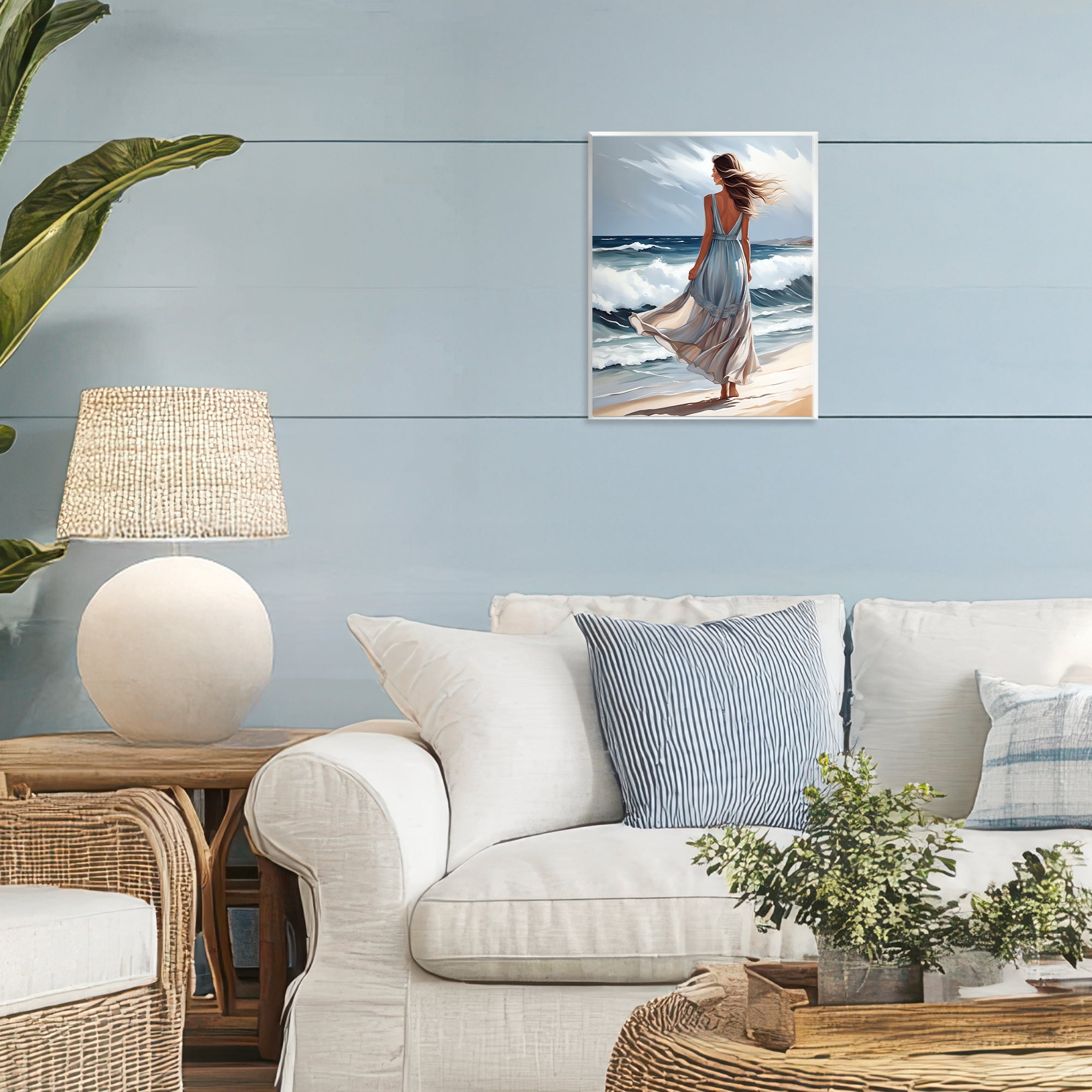 Stupell Industries Walk In The Waves Wall Plaque Art, design by Tabz Jones