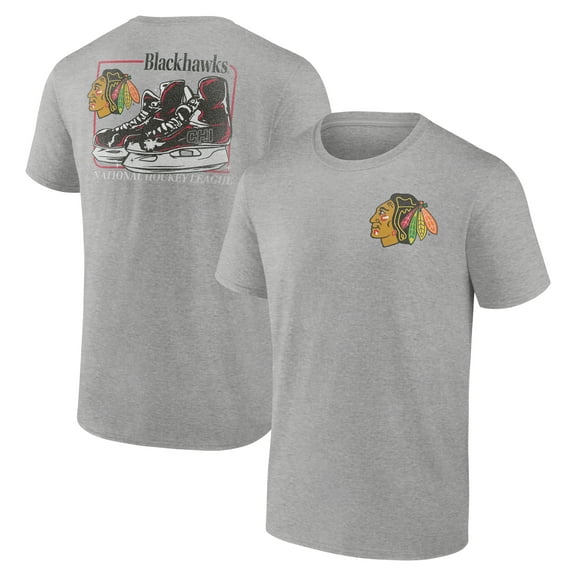 Men's Heather Gray Chicago Blackhawks Glory Skates T-Shirt