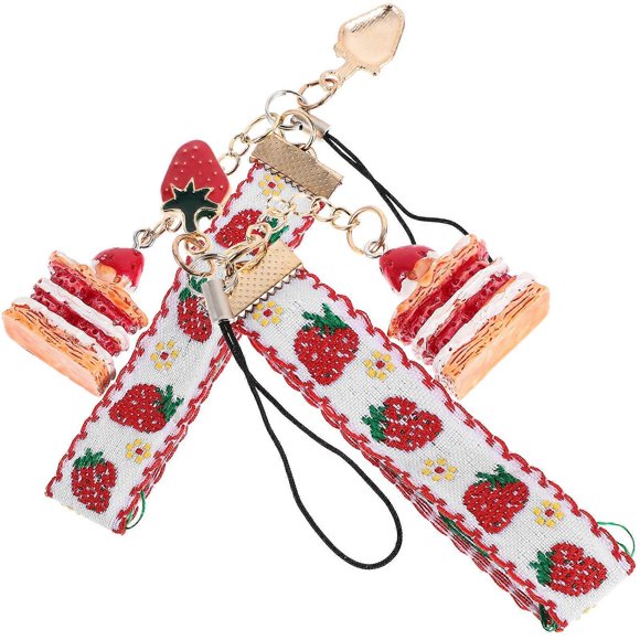 Phone Hanging Chain Accessory Mobile Phone Anti-Lost Resin Decor Elegant and Fashionable Multi 15.00X2.00X1.00CM Diy 2Pcs