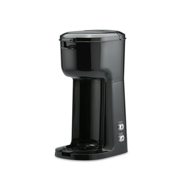 Mainstays Single Serve Coffee Maker, Dual Brew, 1 cup Capsule or Ground