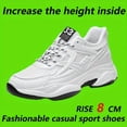 thumbnail image 4 of Men's & Tall Lift Sneakers with 3.15inch Thick Platform - Breathable - Height Increase Shoes, for, Gym, - Heavy-Duty Sole & Casual Athletic Wear Low-Top Round Toe, 4 of 5