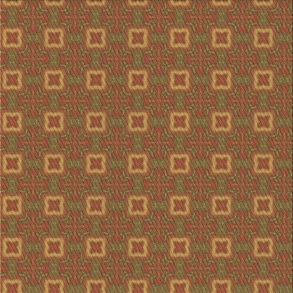 Ahgly Company Indoor Square Patterned Mahogany Brown Area Rugs, 4' Square
