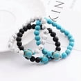 thumbnail image 3 of EOEMY Fashion Women Natural Stone Turquoise Beaded Turtle Charm Bracelet Lucky Gifts-Amazon, 3 of 8