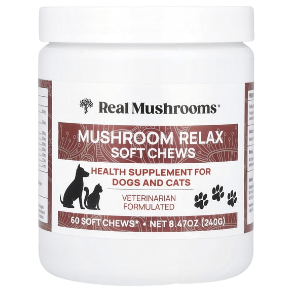 Real Mushrooms Mushroom Relax Soft Chews, 60 Chews
