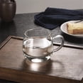 thumbnail image 4 of Taza de café de vidrio transparente con asa, 380 ml (13.5 oz) vidrio de borosilicato, ideal for agua, leche, café o jugo., 4 of 7