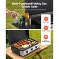 thumbnail image 2 of KFFKFF Gas Griddle, 3-Burner Flat Top Grill, Propane Griddle with Wheels, Lid, 3 x 11000 BTU Outdoor Flat Top Grills, 2 of 9