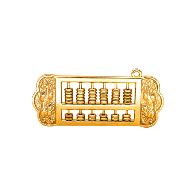 Minnieouse Colgante de llavero Abacus Ornamento Rollos de latón Simulación Imitación Cálculo Artesanía Colección creativa Colgante Accesorios de disfraces Minnieouse AP016651-00