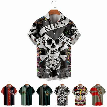 

LANLIN Unisex Youth Collared Button Down Tees Stylish Party Tops For Men Boys