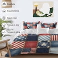 thumbnail image 5 of Independence Day Queen Size Comforter Set, Retro American Flag Plaid Red Blue Stripes Abstract Bedding for All Seasons, 4 Pcs Bed Set, 1Quiltcover (90"x92") ,1Sheet(94"x116"), 2Pillowcases (30"x20"), 5 of 9