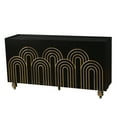 thumbnail image 5 of Tcbosik 4 Doors Sideboard Buffet Cabinet with Adjustable Shelves, Modern Accent Cabinet, Storage Cabinet for Kitchen, Living Room, Black, 5 of 8