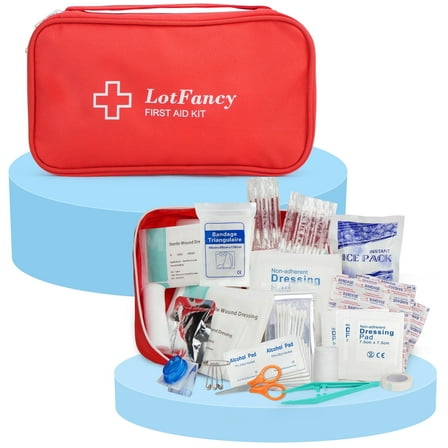 LotFancy First Aid Kit, Emergency Kit for Home, Car, Travel, Office, Medical Survival Kit, 134 Piece