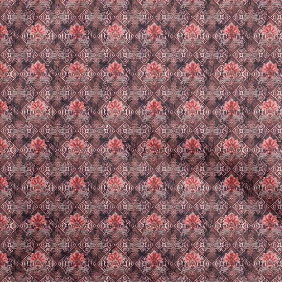oneOone Silk Tabby Maroon Fabric Batik Diy Clothing Quilting Fabric Print Fabric By Yard 42 Inch Wide