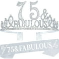 thumbnail image 1 of Meant2Tobe . Obsequios de 75 Cumpleaños para MujeresSet Corona y Banda para el 75 Cumpleaños, 1 of 7